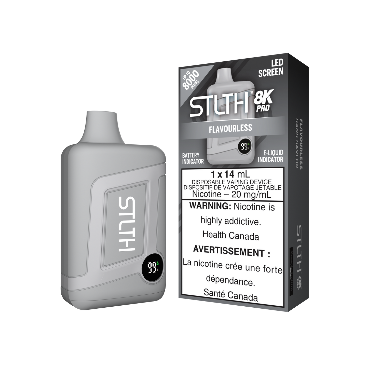 STLTH 8K PRO Flavourless disposable vape