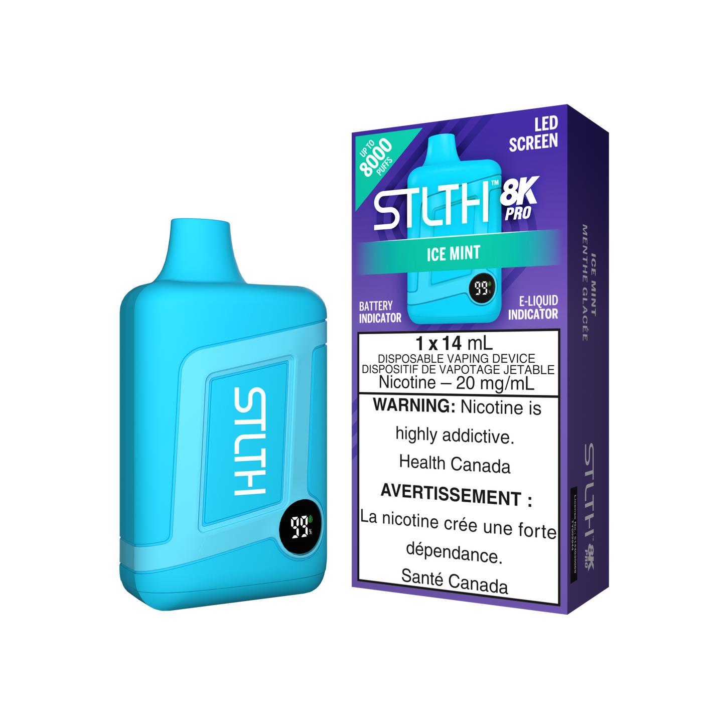 STLTH 8K PRO Ice Mint disposable vape