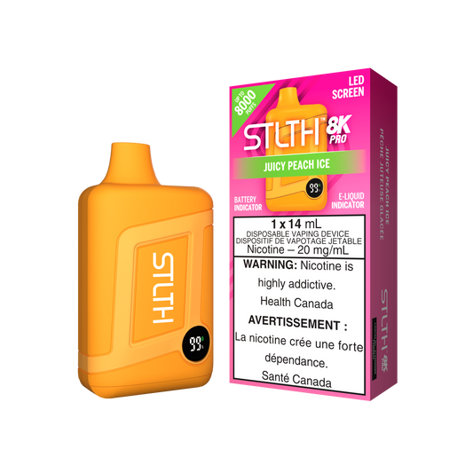 STLTH 8K PRO Juicy Peach Ice disposable vape