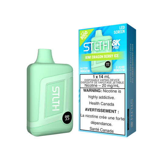 STLTH 8K PRO Kiwi Dragon Berry Ice disposable vape