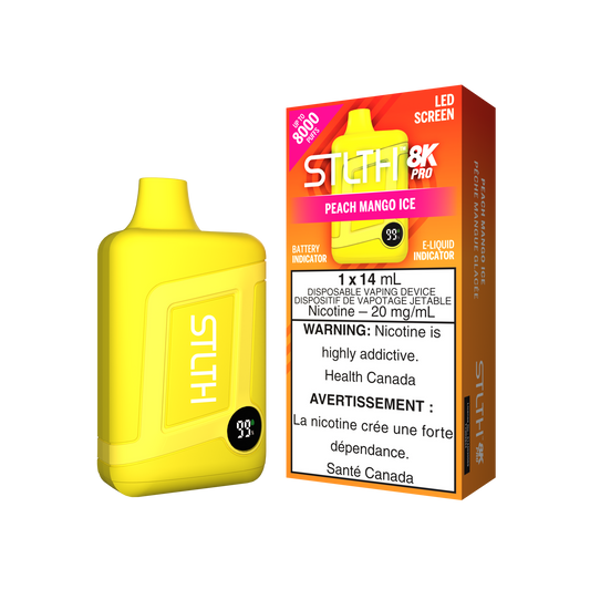 STLTH 8K PRO Peach Mango Ice disposable vape